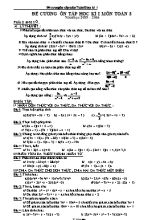 Đề cương ôn tập học kì I môn Toán học 8 năm học 2015  2016